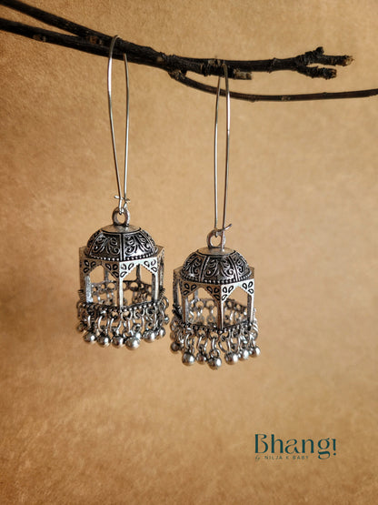 Hexagonal Jhumka Earrings