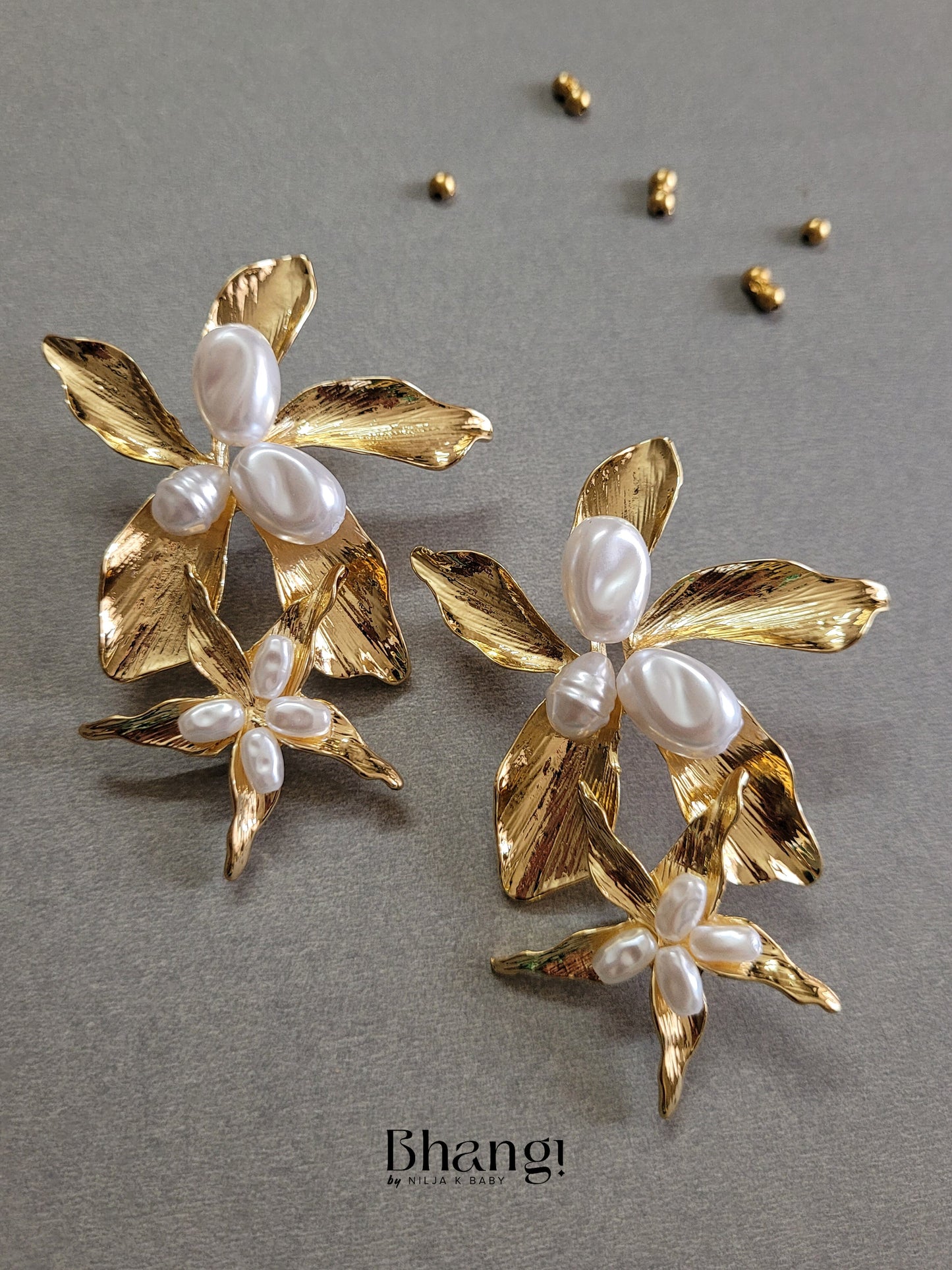 Bhangi Floral Statement Earrings