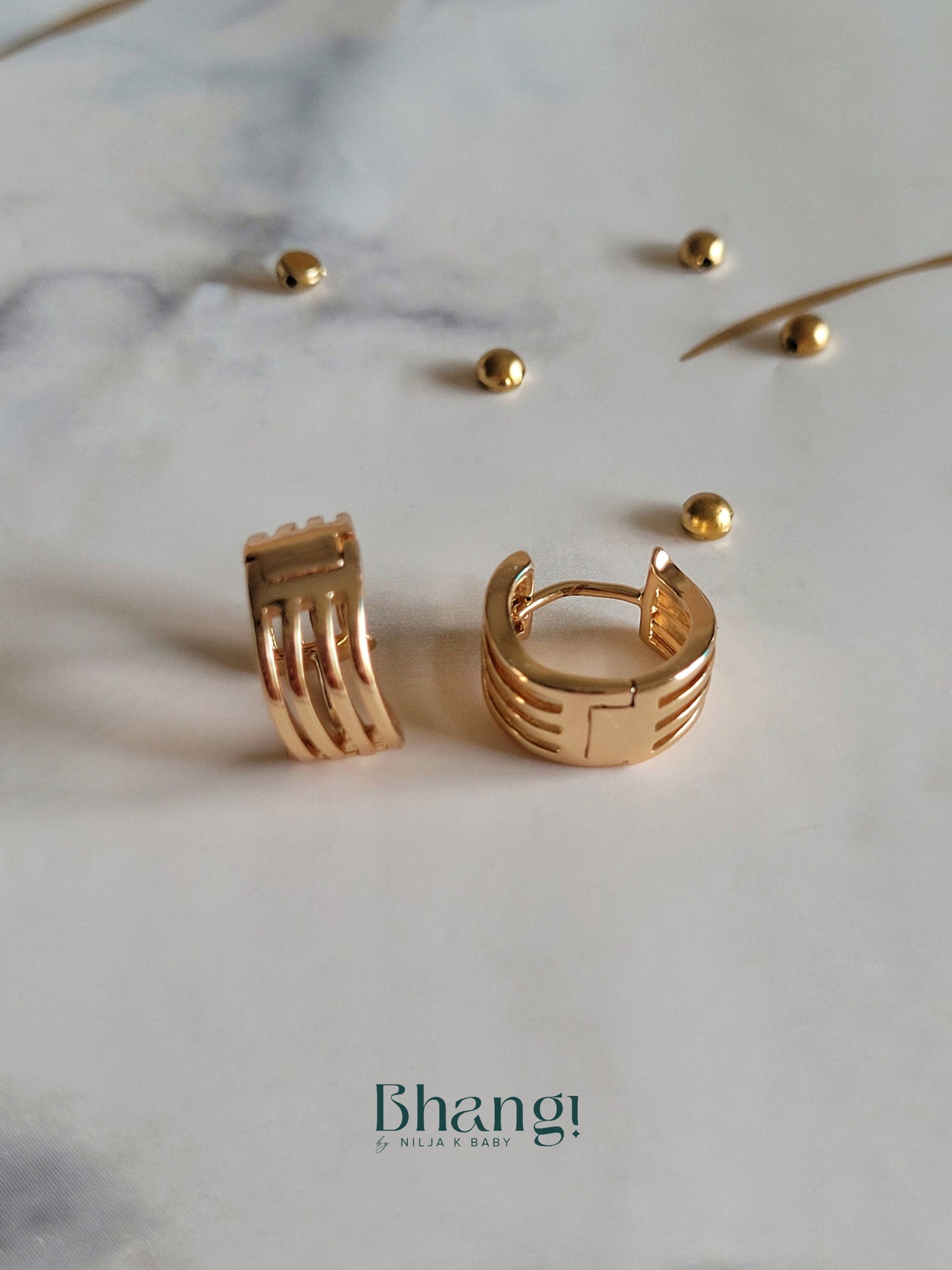 Bhangi Textured Hoop Earrings