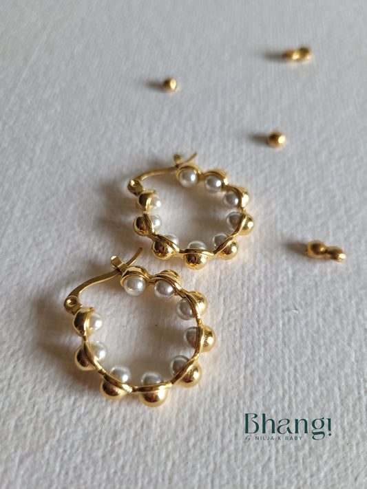 Pearl-Encrusted Hoops