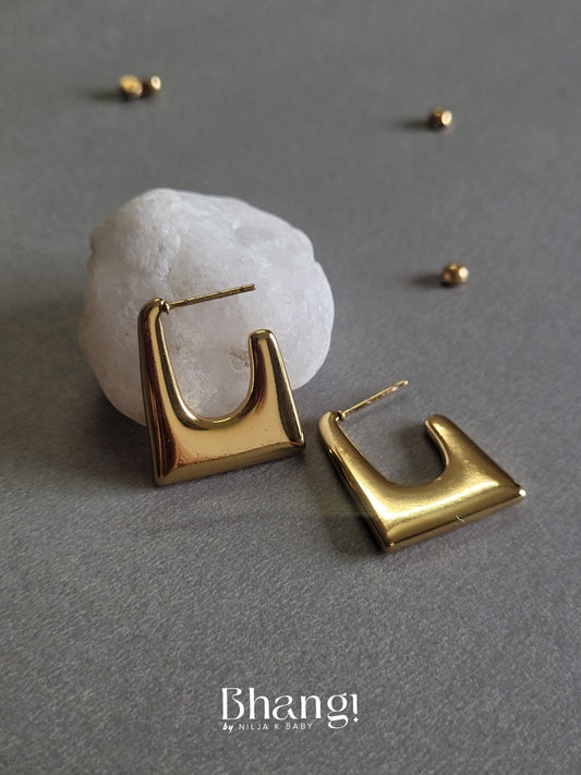 Minimalist Square Hoops