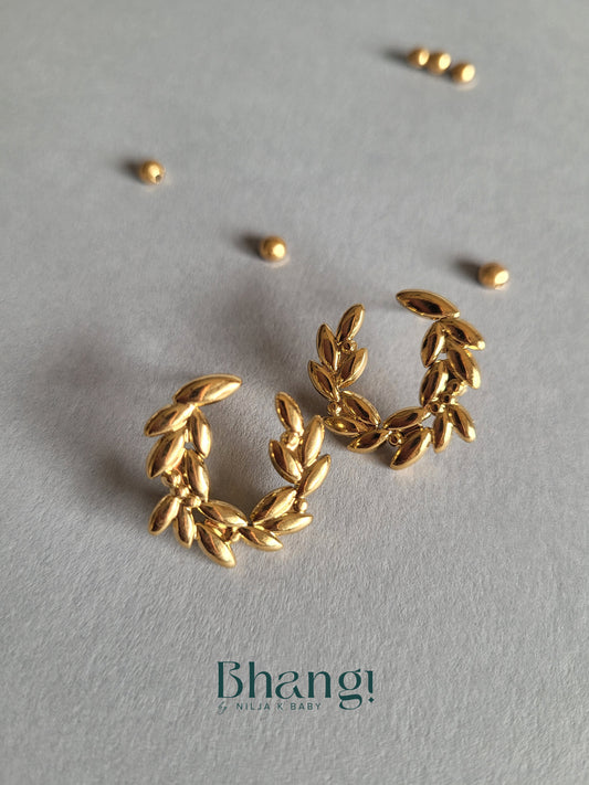 Minimalist Leaf Stud Earrings