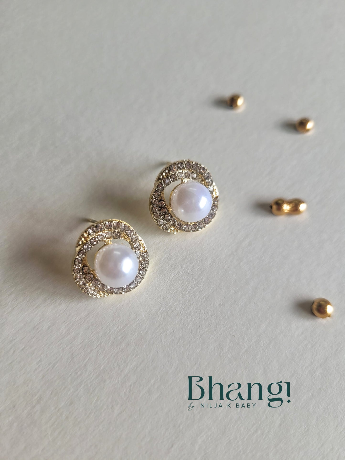 Classic Pearl and Stone Stud Earrings